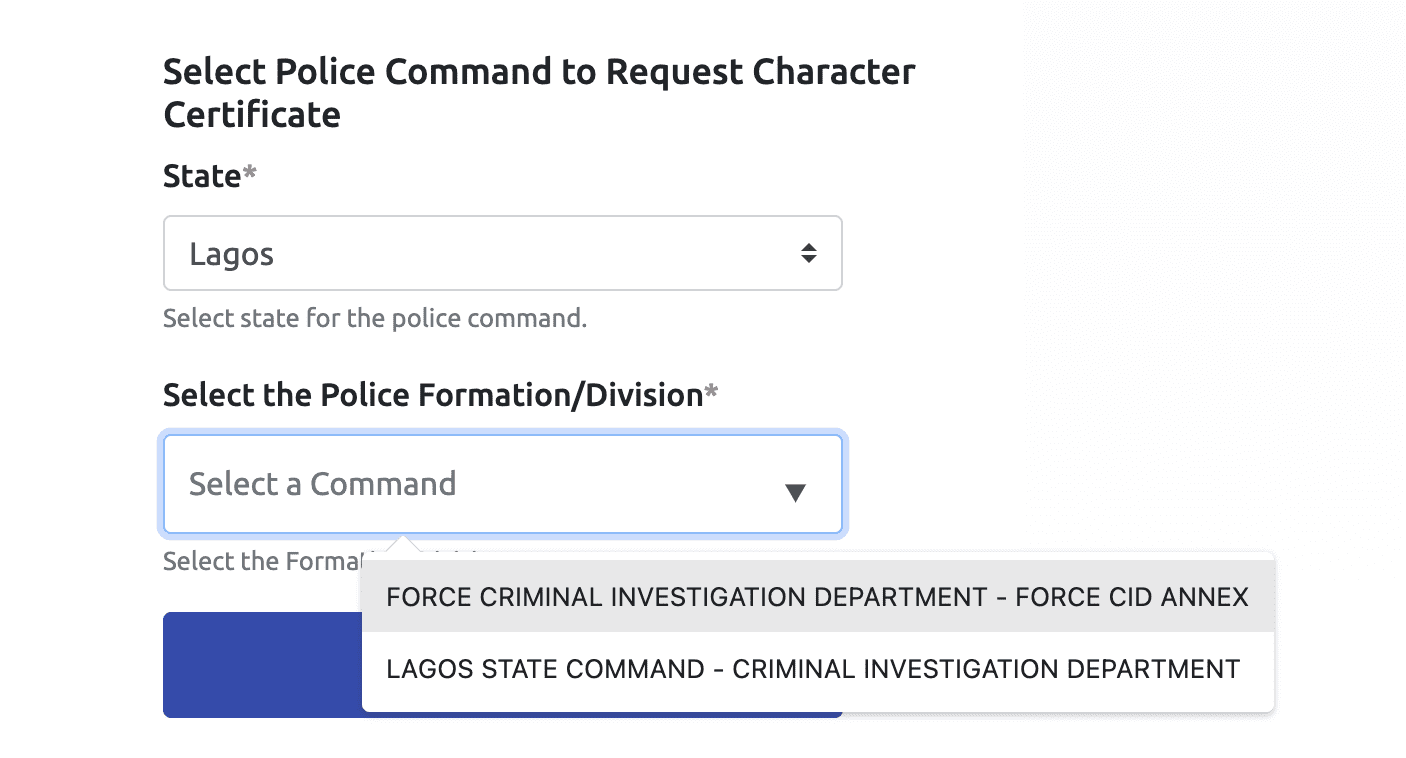 Request Police Character Certificate