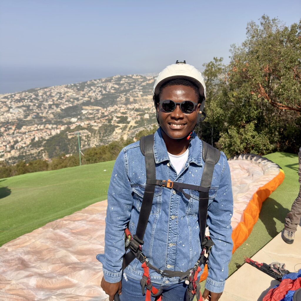Picture before Paragliding - Lebanon from Nigeria